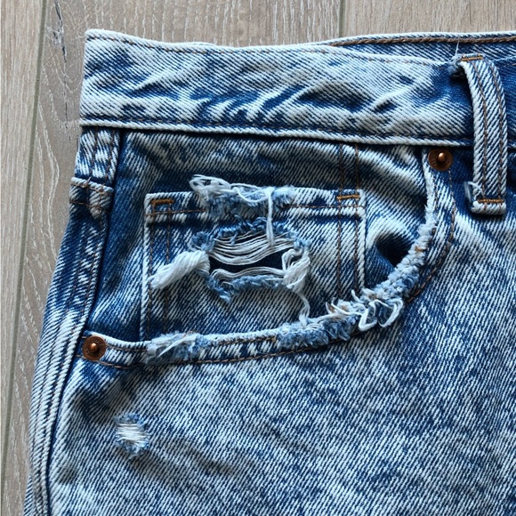 Abercrombie & Fitch Light Wash Blue Denim Mini Skirt - Picture 7 of 10
